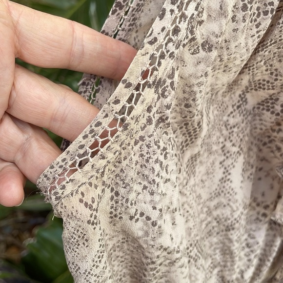 Rebecca Taylor leopard print silk Ruffled Sleeveless Dress - Picture 3 of 7